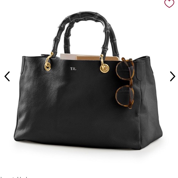 Mark & Graham BLACK BAMBOO ELISABETTA SLOUCH HANDBAG - Picture 2 of 11